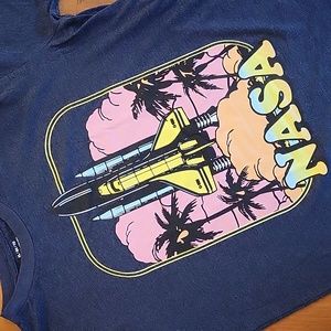 NASA graphic tee, dark blue heather, men's XL, brand new condition